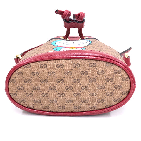 Gucci Micro GG Supreme Doraemon Bag Brown X Red P12043