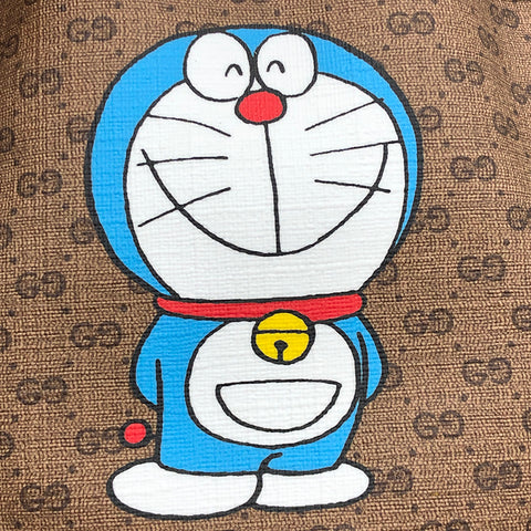 Gucci Micro GG Supreme Doraemon -Umhängetasche braun x Red P12043