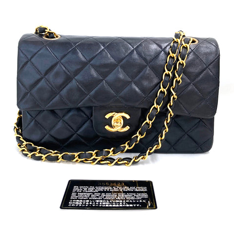 Chanel CHANEL Matelasse Double Flap Shoulder Bag Black P12071