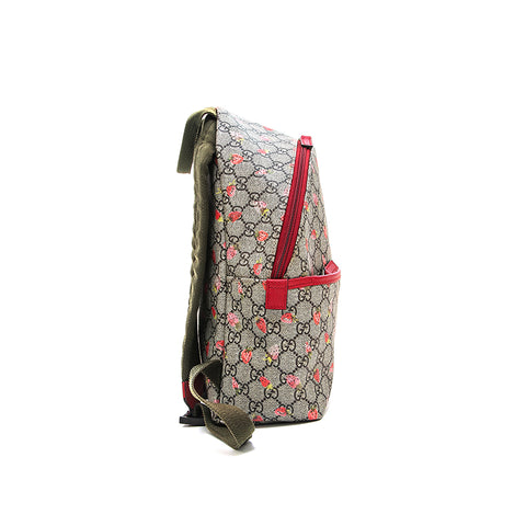 Gucci Gucci GG Sprem Strawberry Rucksack Daypack Brown x Red P12434