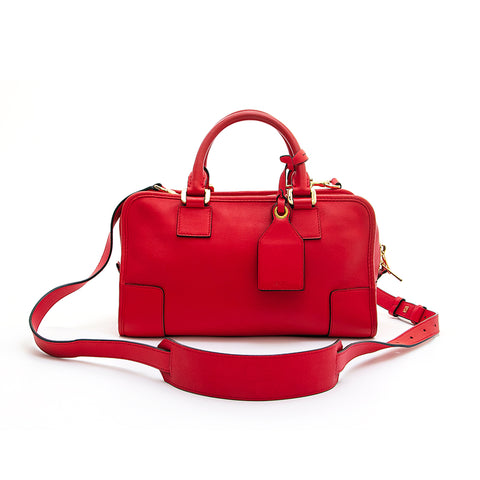 LOEWE Amazona 28 2way Shoulder Handbag Red P12656