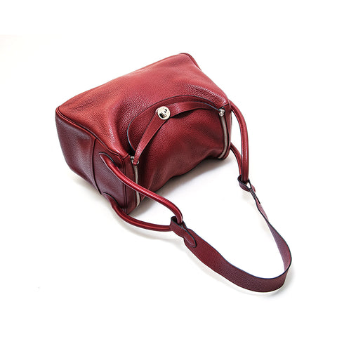 Hermes HERMES Lindy 34 2way shoulder bag □R engraved wine red P12689