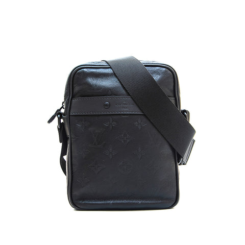 Louis Vuitton LOUIS VUITTON Danuve Monogram Shadow Shoulder Bag Black P12708