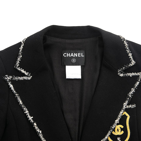 Chanel Chanel Coco Mark Patch Veste noire EIT0667P12712