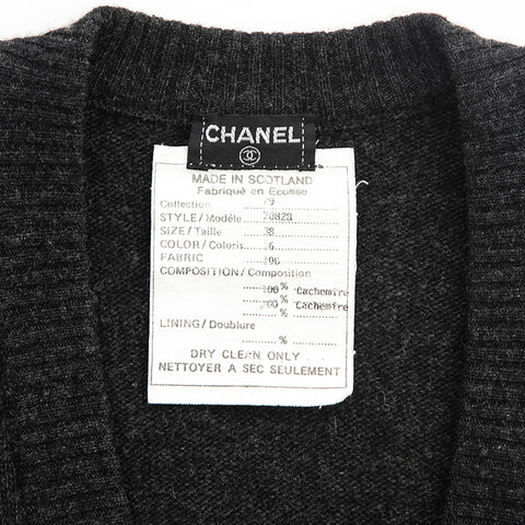 Chanel Chanel Coco Botan Cashmere Strick Cardigan Dunkelgrau EIT0671P12717