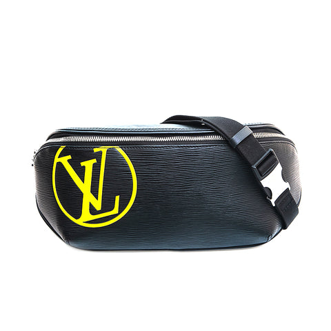 Louis Vuitton LOUIS VUITTON LV Circle Epi Bum Bag Body Bag Black P12724