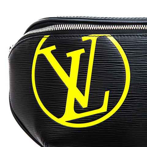LOUIS VUITTON M55131 Epi LV Circle Bum Bag Shoulder Bag Waist Pouch  Black/yellow