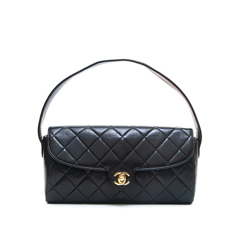 Chanel CHANEL Matelasse with mirror handbag, black, P12735