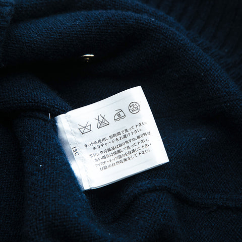 Chanel CHANEL Turn Lock Cashmere Cardigan Navy P12760