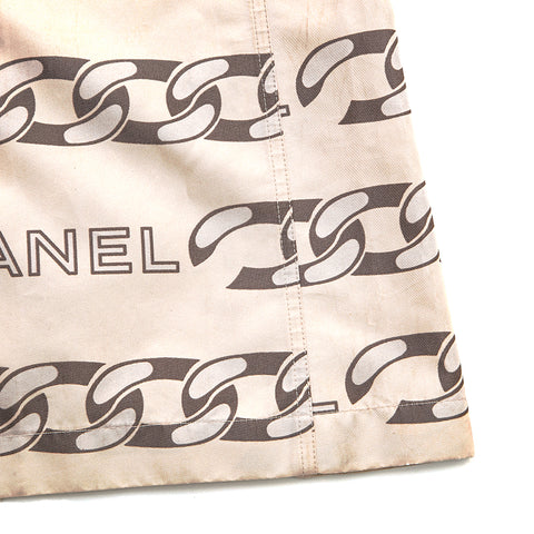 シャネル CHANEL チェーン ロゴ ジャケット コート ベージュ P12761