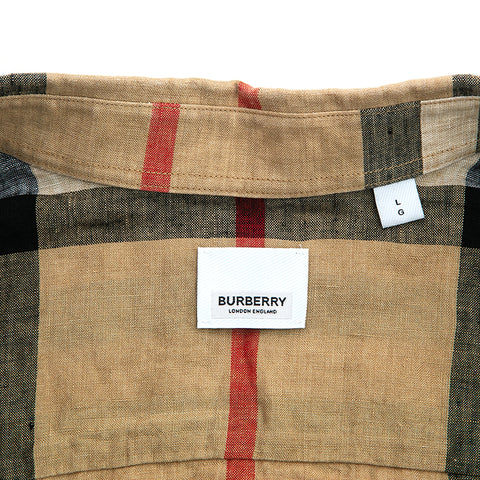 バーバリー BURBERRY ノバチェック  半袖シャツ ベージュ P12768