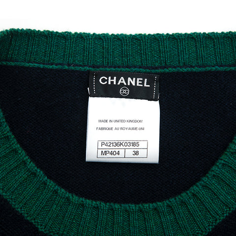 Chanel CHANEL Bicolor Turn Lock Cashmere One Piece Navy P12801 – NUIR  VINTAGE