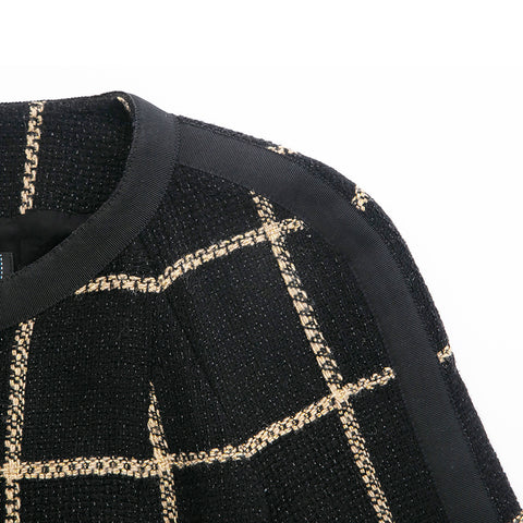 Chanel Chanel Tweed Keine Farbjacke Schwarz EIT0811P12802