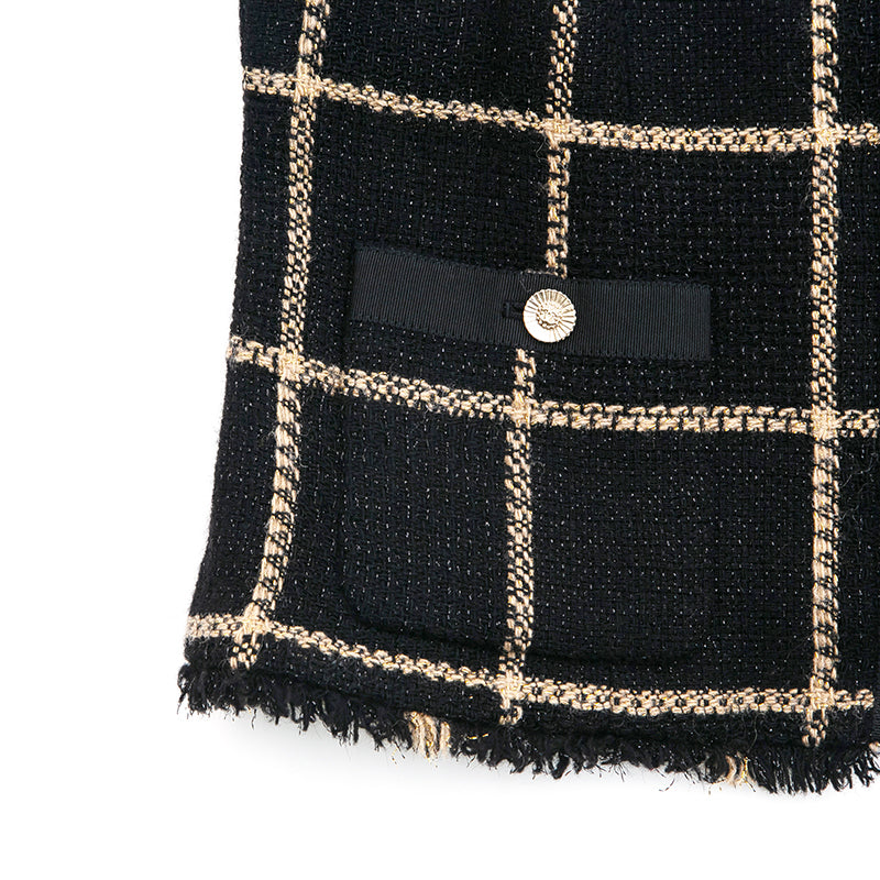 Chanel CHANEL Tweed No Color Jacket Black P12802 – NUIR VINTAGE
