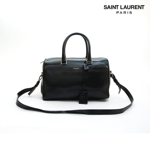 Saint Lantern Saint Laurent Paris Leather 2way Boston手提包黑色P12808