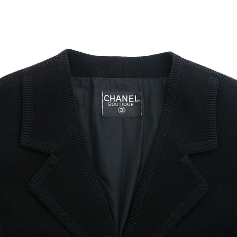 シャネル CHANEL ココボタン ツイード ジャケット コート ブラック