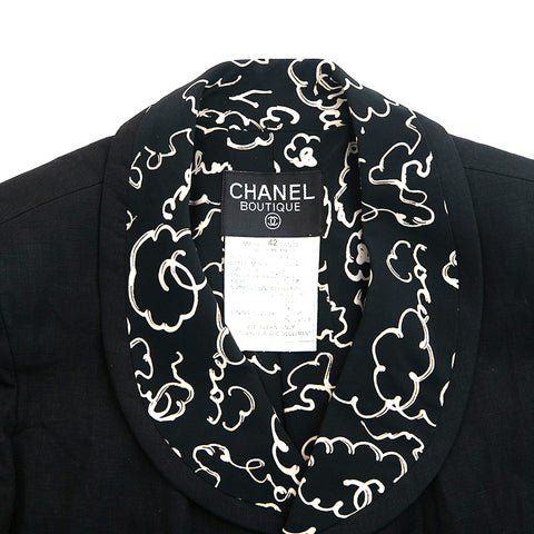 シャネル CHANEL ココボタン ジャケット ロングスカート セットアップ ブラック eit0808P12813