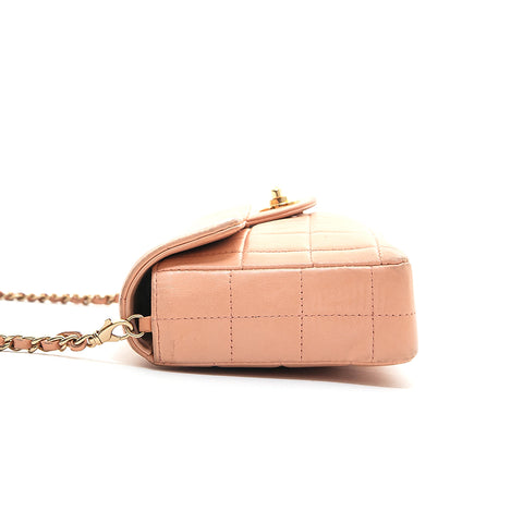 Chanel CHANEL Chocolate Bar Chain Shoulder Bag Pink P12825 – NUIR VINTAGE