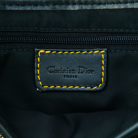 クリスチャンディオール Christian Dior トロッター サドルバッグ ショルダーバッグ ネイビー P12826