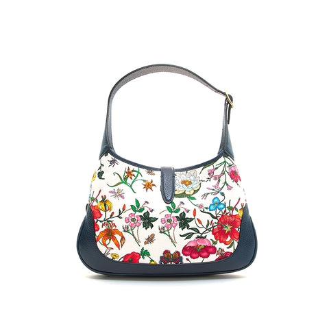 Gucci Gucci GG Flora Jackie肩袋海军P12828