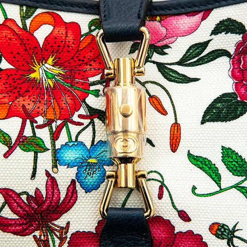 Gucci Gucci GG Flora Jackie肩袋海军P12828