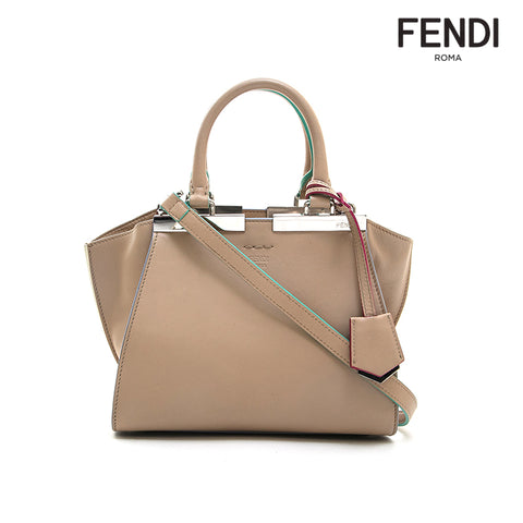 フェンディ FENDI プチ トロワジュール 2WAY ハンドバッグ ベージュ P12837