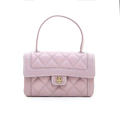 Chanel Wild Stitch Matelasse Handbag Pink P12839