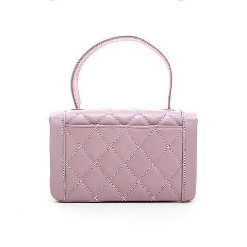 Chanel Pink Wild Stitch Leather Small Flap Top Handle Bag Chanel