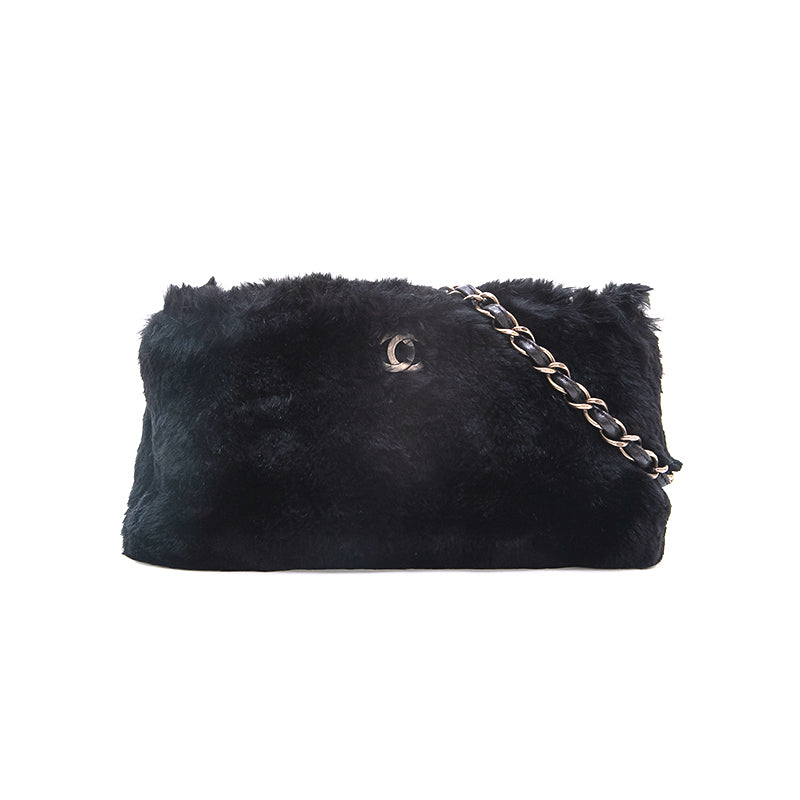 Chanel CHANEL Coco Mark Lapin Chain Shoulder Bag Black P12842 – NUIR VINTAGE