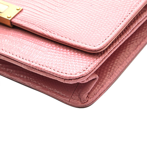 Chanel Chanel Exotic Leder Lame Wallet Tasche Pink P12844