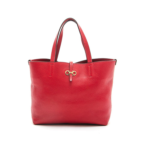 Salvatore Ferragamo Gancini Leder Handtasche Rot P12860