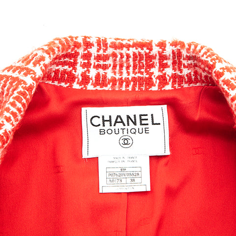 Chanel Chanel Coco Button Tweed Jacke Red P12879