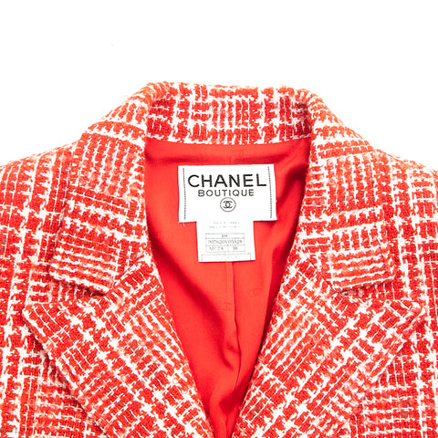 Chanel CHANEL Coco button Tweed Jacket Red EIT0810 – NUIR VINTAGE