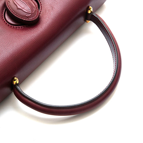 Cartier Cartier Mastline Handbag Wine Red P12914