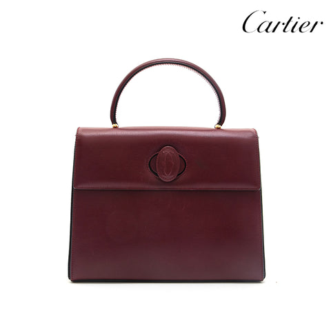 Cartier Cartier Mastline Handbag Wine Red P12914