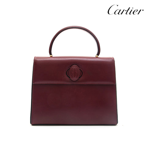 Cartier Nustline手提包葡萄酒红色P12914
