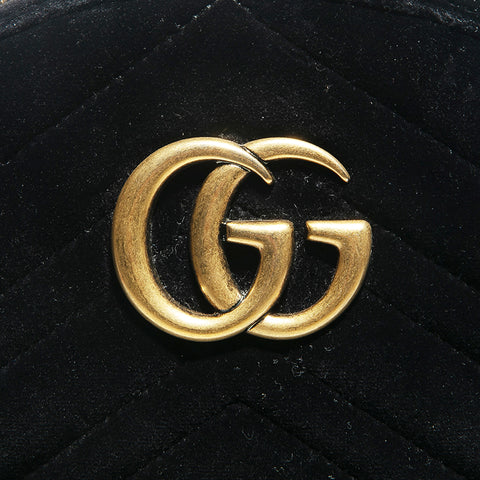 Gucci Gucci GG Marmont Velvet Bucky Daypack Black P12929