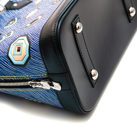 Louis Vuitton Louis Vuitton Epi Denim Alma PM Handbag Blue P12976