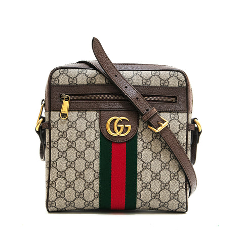 Gucci Ophidia GG Supreme Sherry Line肩袋米色P12978