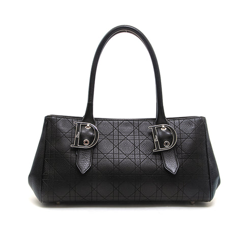 克里斯蒂安迪奥(Christian Dior Canage)皮革手提包黑色P13016