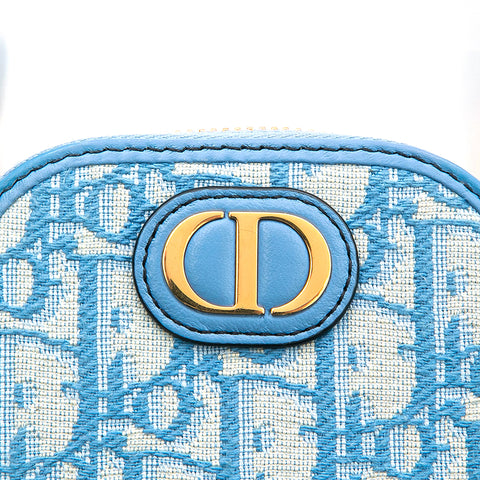 クリスチャンディオール Christian Dior オブリーク フォンホルダー チェーンショルダー ポーチ サックス P13035