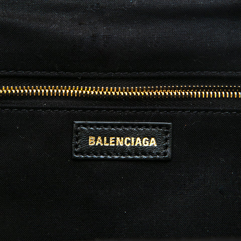 バレンシアガ BALENCIAGA ロゴ がま口 2way クラッチ ショルダーバッグ エキゾチックレザー ベージュ P13059
