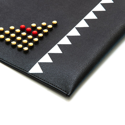 Fendi Fendi Studs Monster Clutch Bag Black P13063