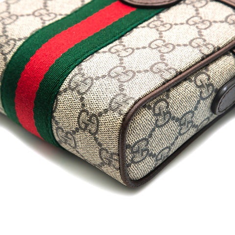 グッチ GUCCI オフィディア GGスプリーム シェリーライン ショルダーバッグ ブラウン P13065