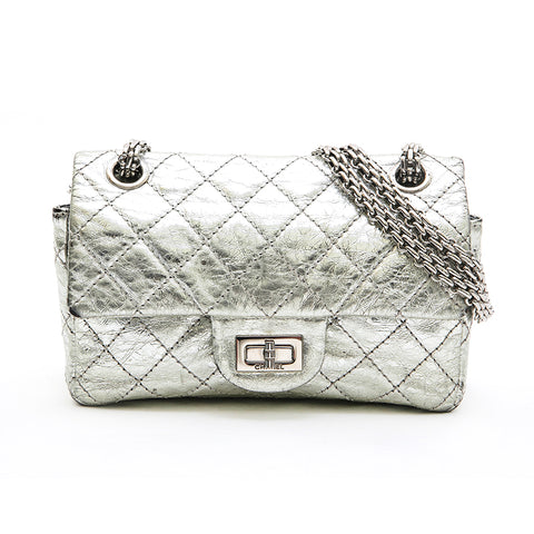 Chanel CHANEL Matrasse 2.55 Chain Shoulder Bag Silver P13078