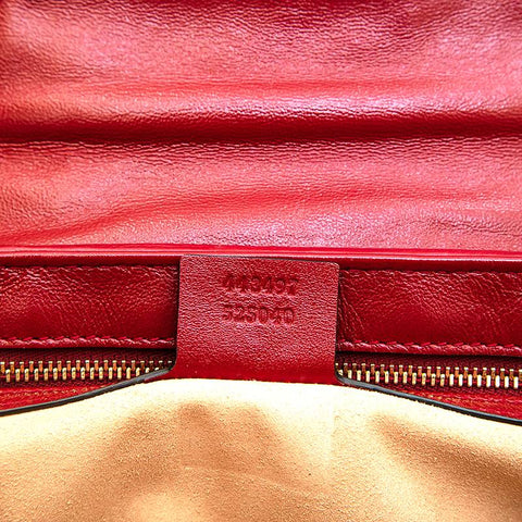 Gucci Gucci Offidia GG帆布连锁肩袋米色X红色P13081