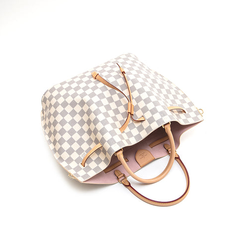 Louis Vuitton Damier Azur Giroratta Handbag Pink P13088