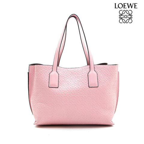 Loewe Anagram图案皮革手提袋粉红色P13137