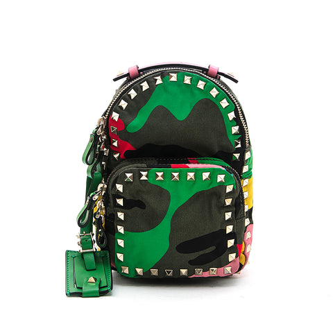 Valentino Camouflage Rock Studs迷你背包/日本多色P13139