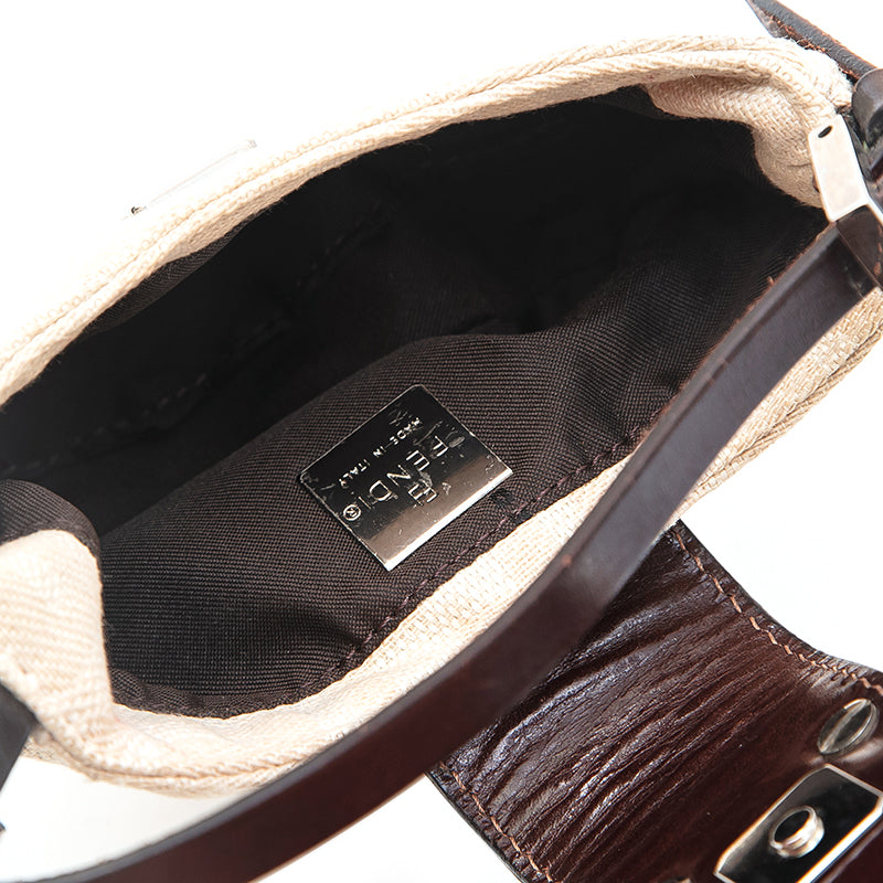 フェンディ FENDI ズッカ ミニクロワッサン ポーチ ハンドバッグ